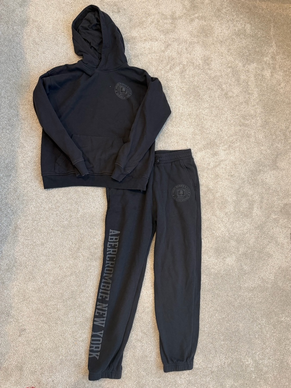 Abercrombie & Fitch Black Kids Logo Joggers